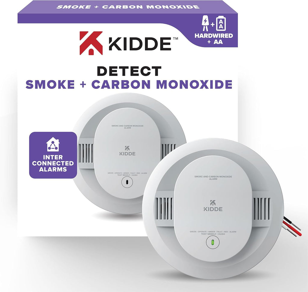 2-Pack Smoke Detectors with Battery Backup A2492