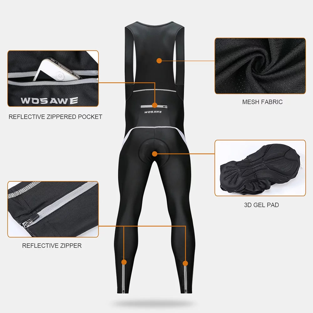 Red Thermal 3d Padded Bib Cycling Pants W775847