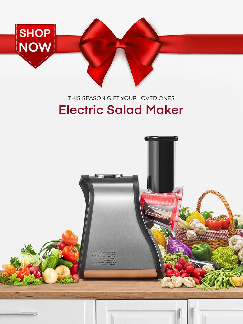 Electric Cheese Grater Salad Maker, Red H251913
