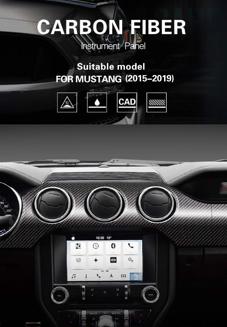 Carbon Fiber Dashboard Instrument Panel Car Sticker Trim Cover P336713