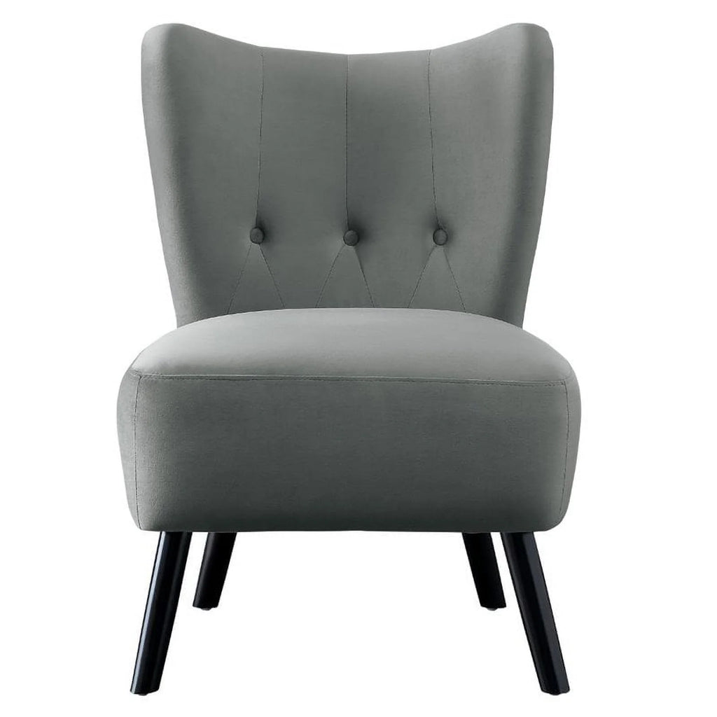 Gray Velvet Accent Chair J609