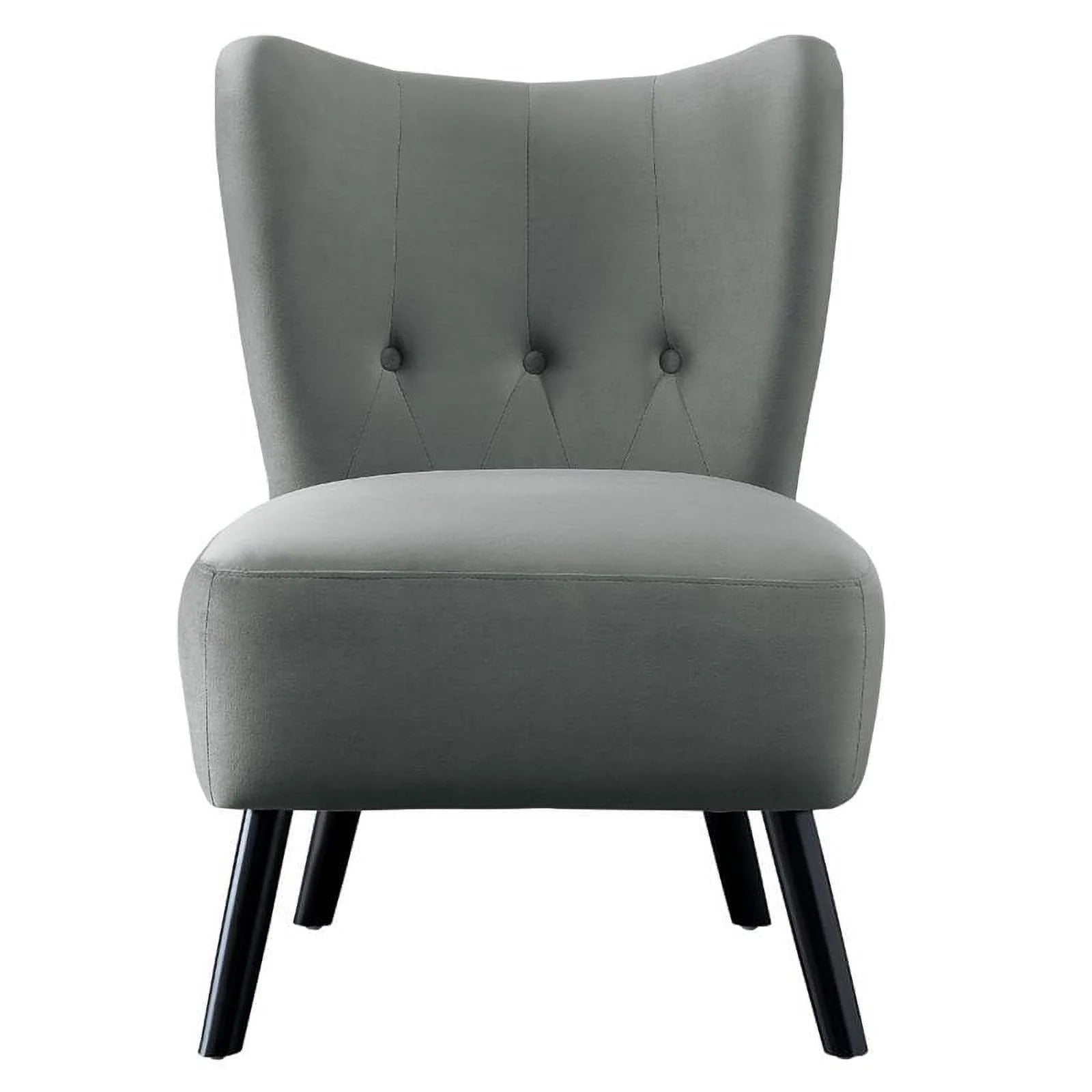 Gray Velvet Accent Chair J609