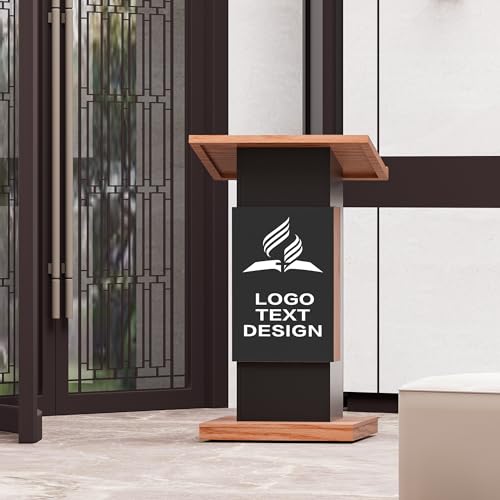 Portable Rolling Wooden Podium Stand D850
