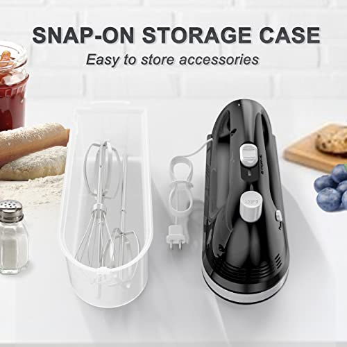 White 300W Electric Hand Mixer with Storage Case N875