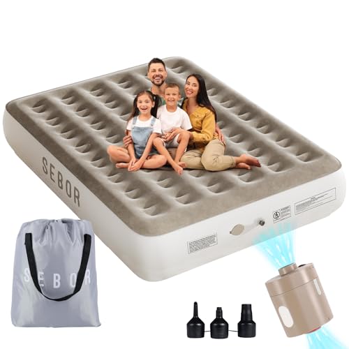 Queen Air Mattress with Built in Pump, 18" P268117