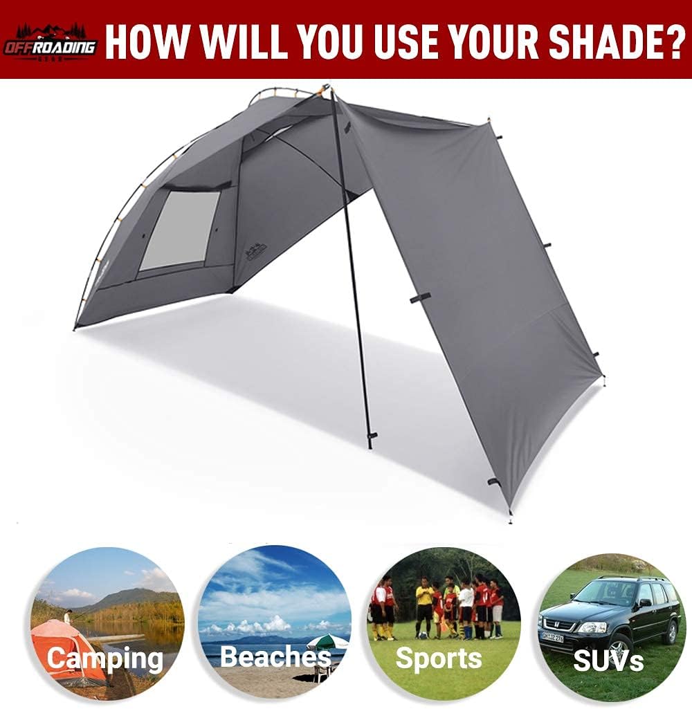 Portable Awning Canopy Sun Shade with Privacy Wall T510362