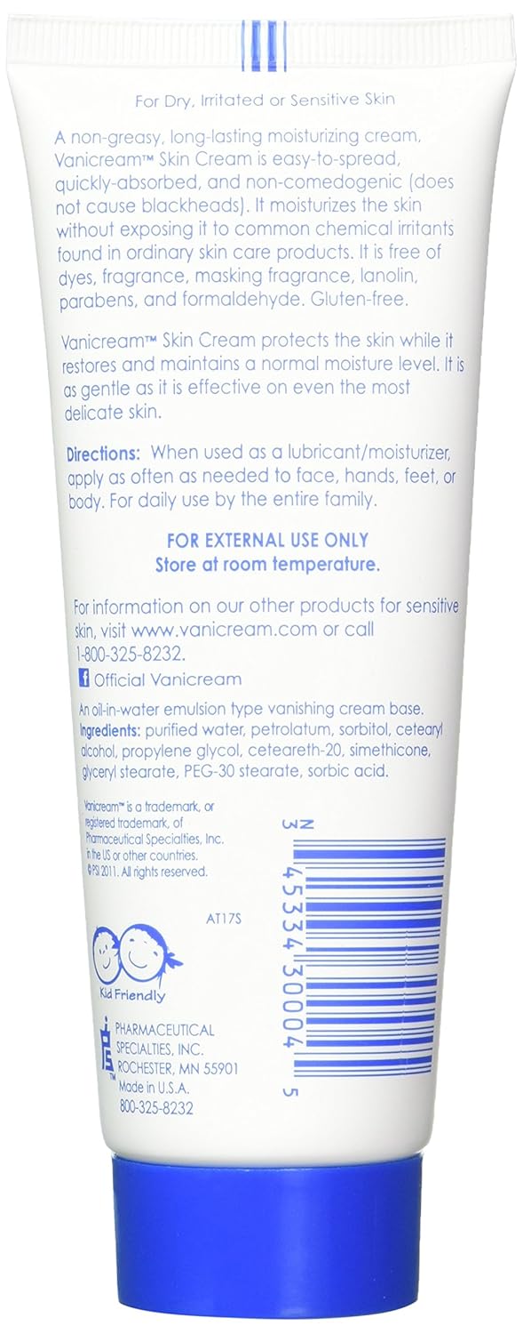 Moisturizing Skin Cream, Fragrance Free, 4 Ounce (Pack of 2) J575