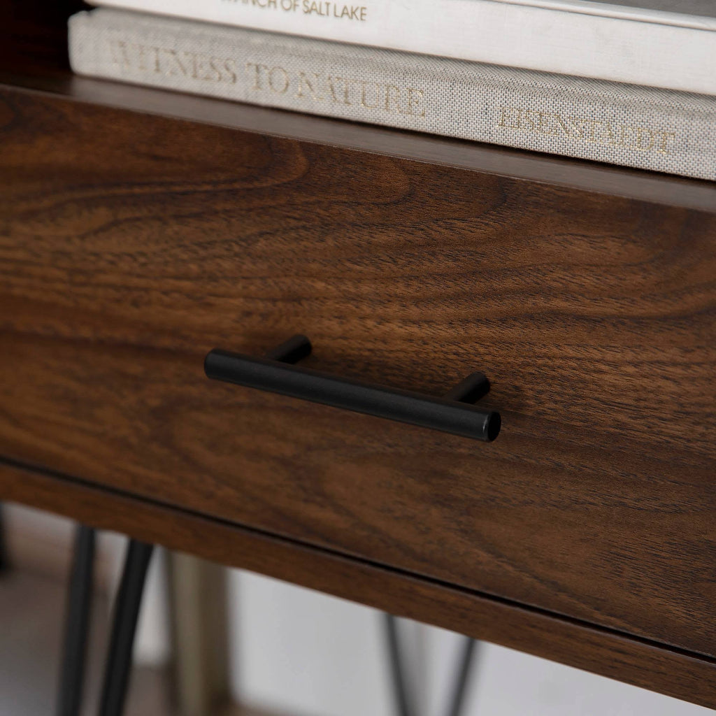 Dark Walnut Single Drawer Side Table K864