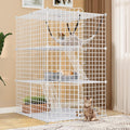 White 3-Tiers Metal Cat Cage X42273