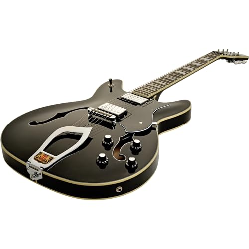 Wild Cherry Transparent Semi-Hollow Body Electric Guitar D7812