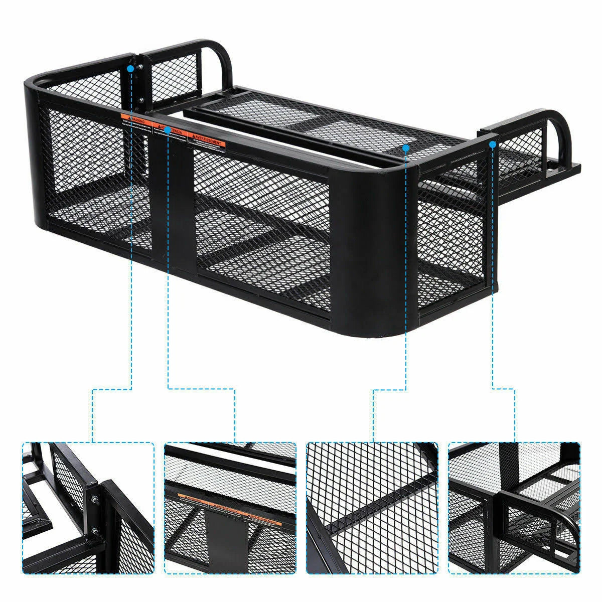 Steel Rear Drop Basket Cargo Rack D750