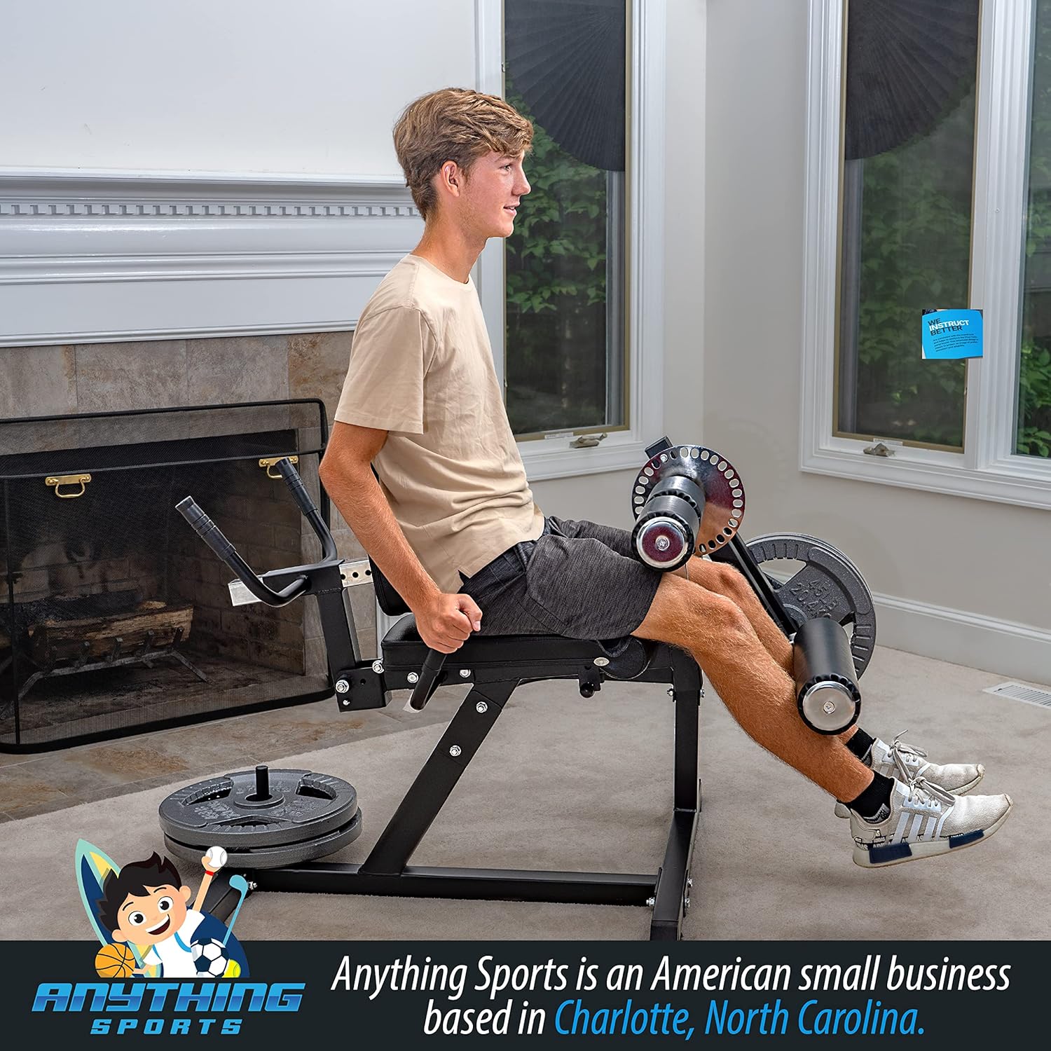 Heavy Duty Adjustable Leg Extension and Curl Machine G2147