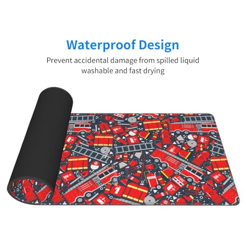 Large Gaming Mouse Pad 31.5 x 11.8in Desk Keyboard Pad with Non-Slip Rubber Base Stitched Edges K86272