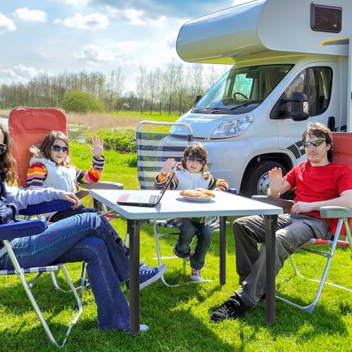 Black 4 Pcs 16'' Self-Locking Metal Folding Table Legs Q859523