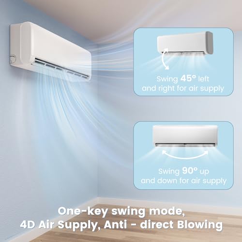 12000BTU Ductless Inverter Mini Split Air Conditioner and Heater Q65899