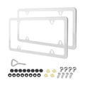 2 Pack Stainless Steel License Plate Frames with Screw Caps Z336