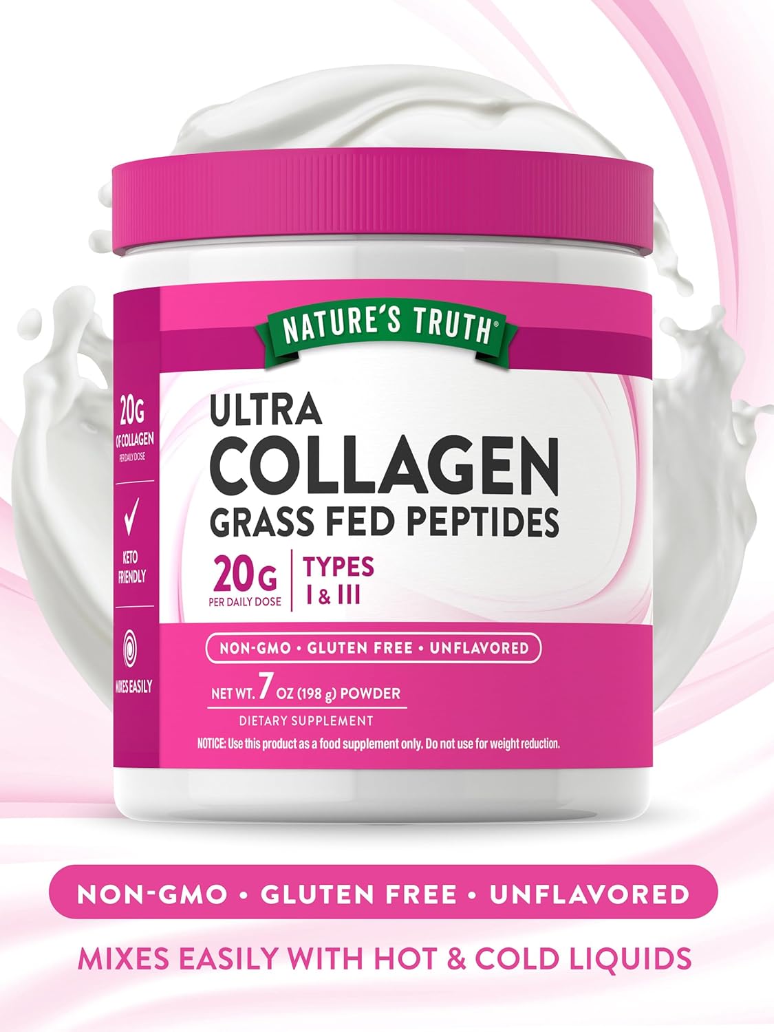 7 oz Unflavored Grass Fed Collagen Peptides G93208