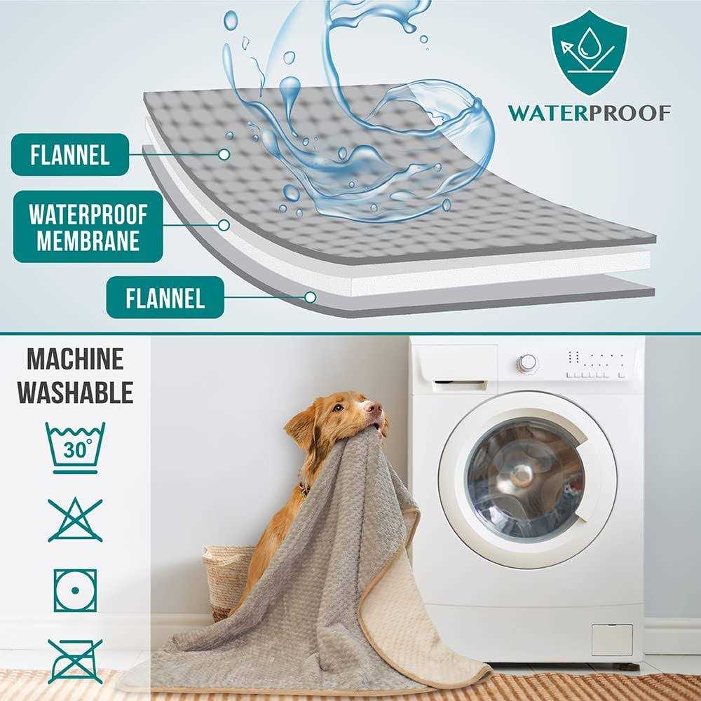 Sherpa Fleece Waterproof Waffle Cat Dog Blanket G177737