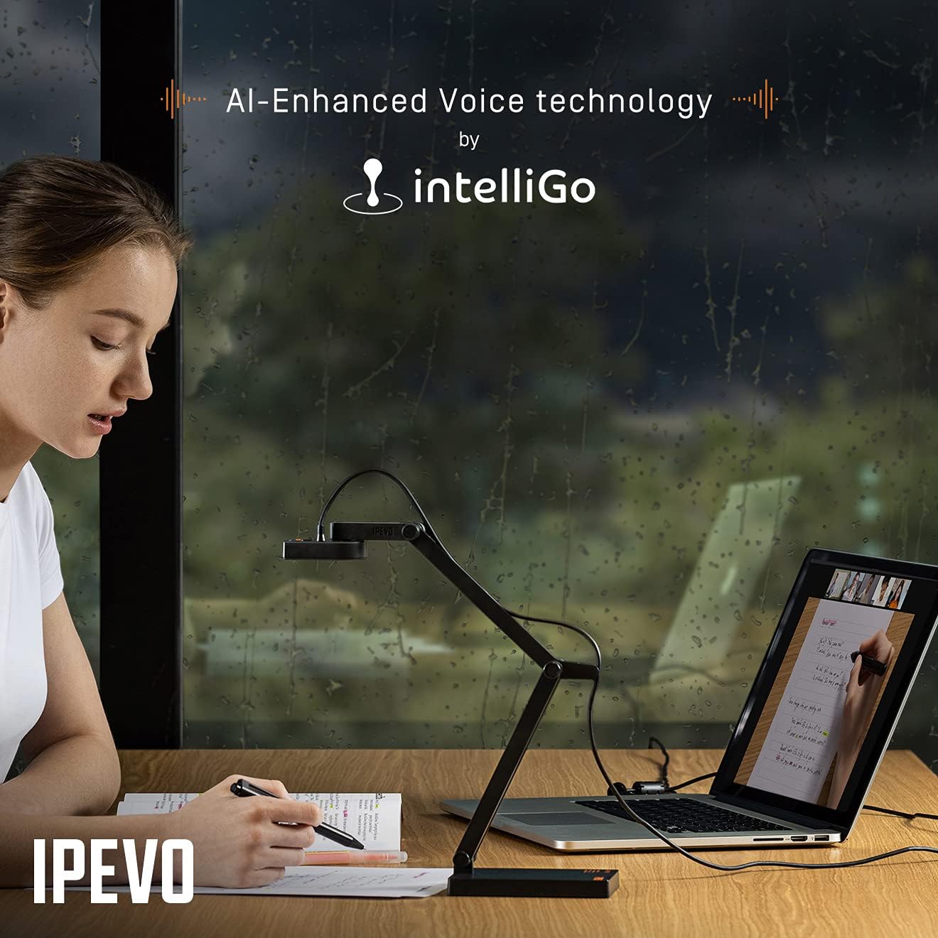 Ultra HD USB Document Camera with AI-Enhanced Mic and Noise Cancellation Y86244