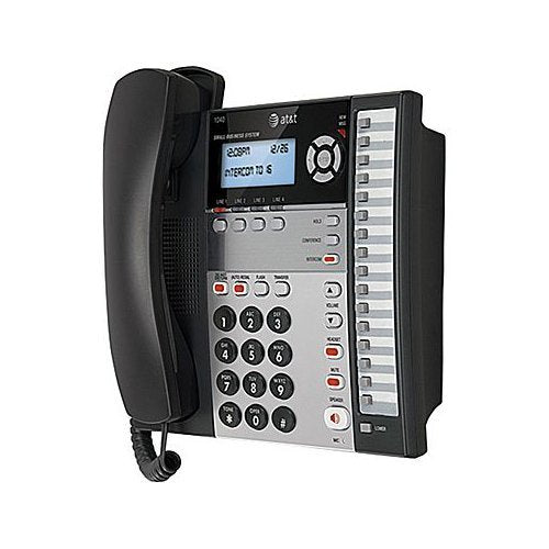 4-Line Expandable Corded Phone System with Speakerphone, 1 Handset, Black/Silver W6336