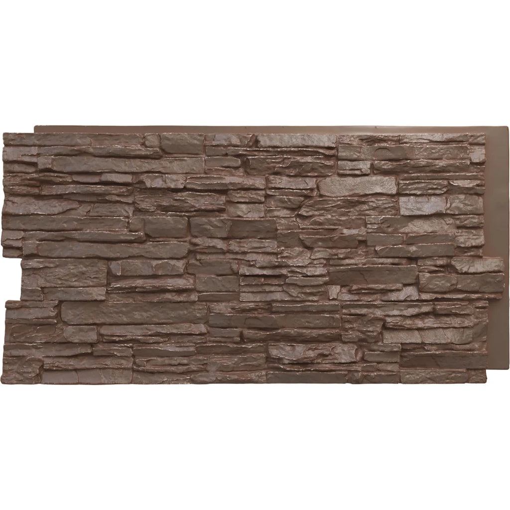 45 3/4"W x 24 1/2"H x 1 1/4"D Autumn Bronze Faux Stone Siding Panel W483