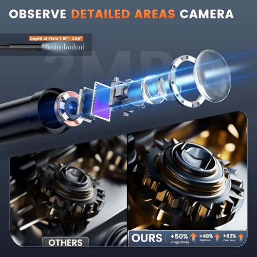 50FT Endoscope Camera with Light, 1080P HD 4.3" IPS Screen Waterproof IP67 G731554