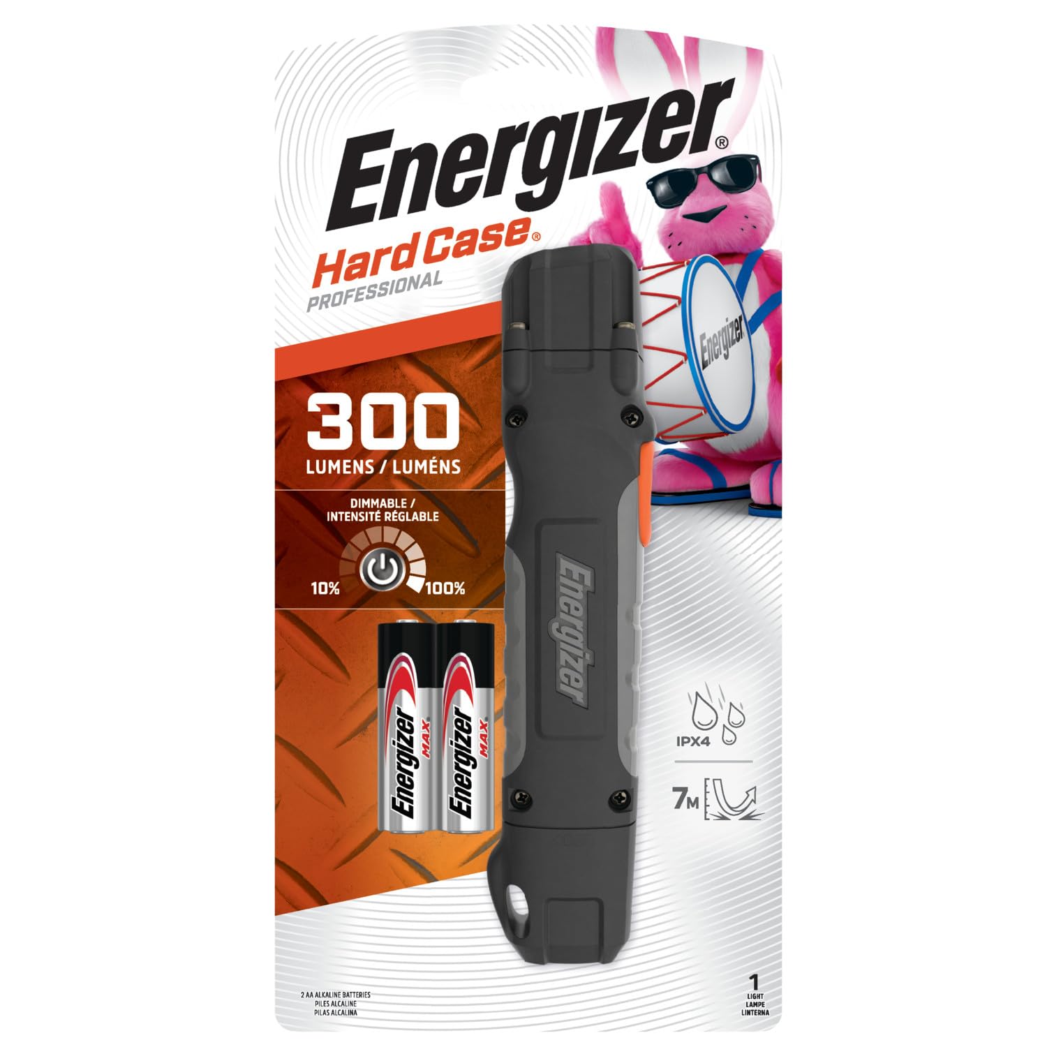 Black/Gray LED Flashlight, IPX4 Water Resistant R681