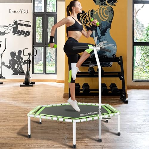 Fitness Trampoline with Adjustable Handle Bar, Max Limit 330 lbs X485683