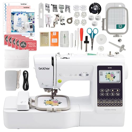 SE700 Embroidery & Sewing Machine with 100 Sewing Spools, 100 Color Matching Bobbins G6678