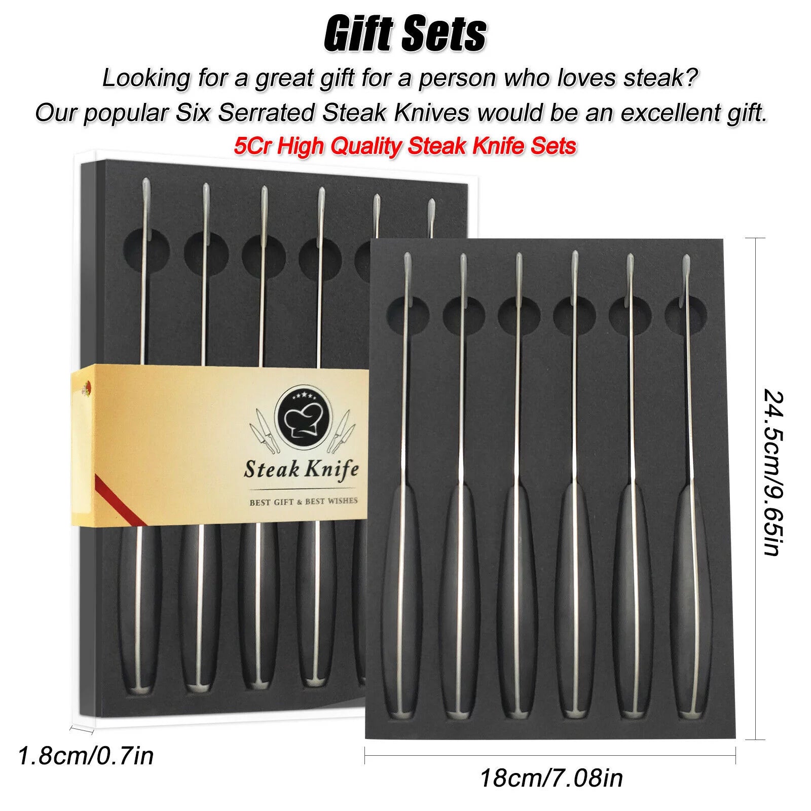 Black Steak Knife Set N6351