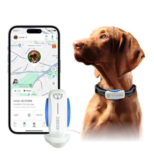 White Waterproof GPS Tracker for Dogs D2746