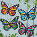 4 Pack 9.8in Metal Butterflies Wall Sculpture T26954