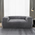 Gray Memory Foam Bean Bag Sofa Chair with Armrest D389
