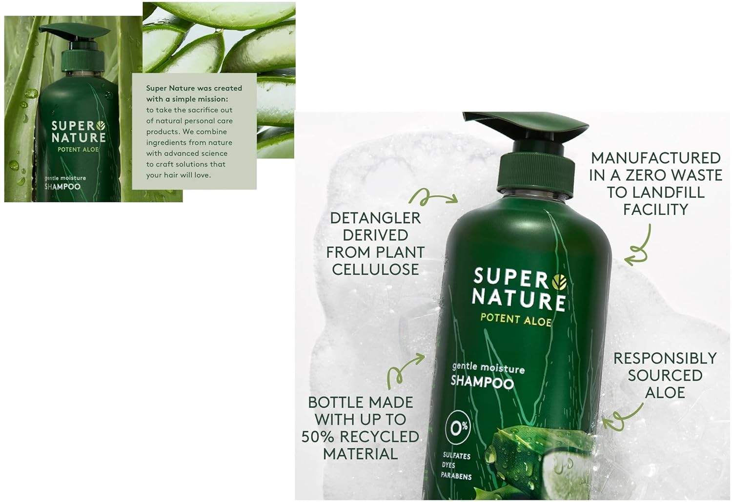 Gentle Moisture Shampoo and Conditioner Sulfates Free, 30 Fl Oz P68537