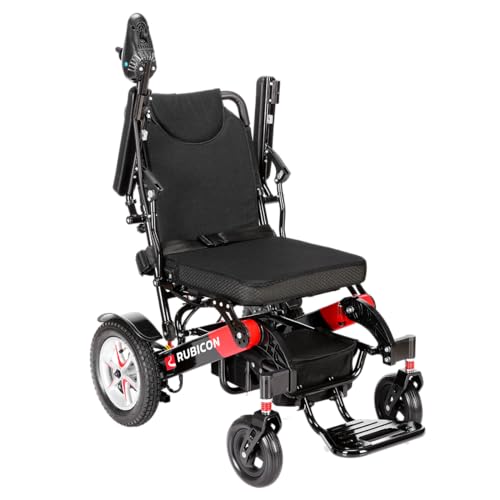 Puncture-Free Wheels Electric Wheelchair with 25 Miles Range, 600W Motors, Dual 12AH Lithium Batteries F90337