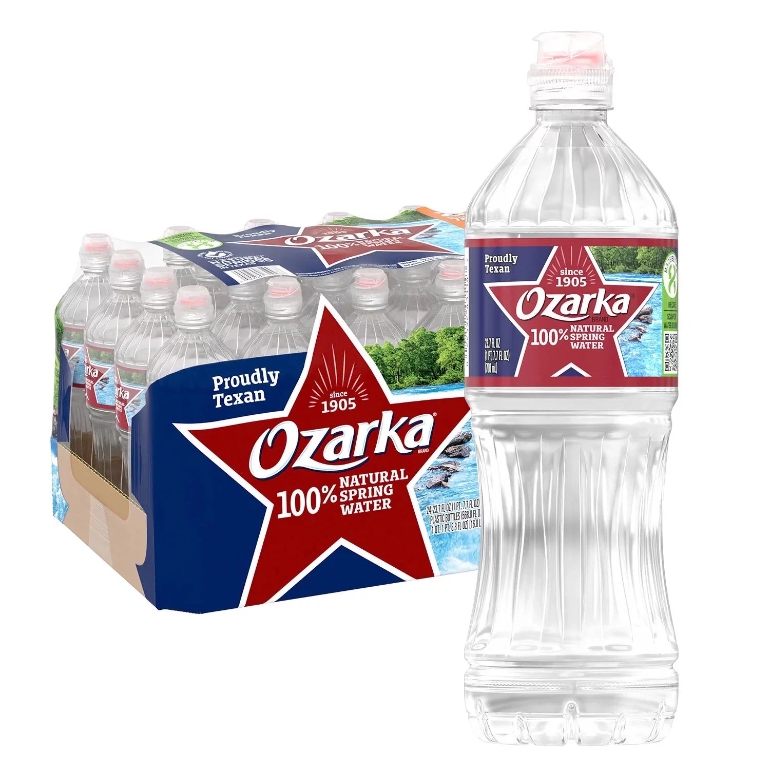 24 pk Natural Spring Water 23.7 fl. oz. H413884