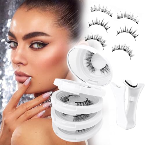 Magnetic Eyelashes with Applicator, Reusable Glue-Free Eyelashes Kit W7548