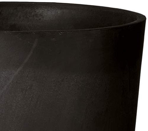 Black Tall Round Planter, 13 by 13 by 28-Inch C7888