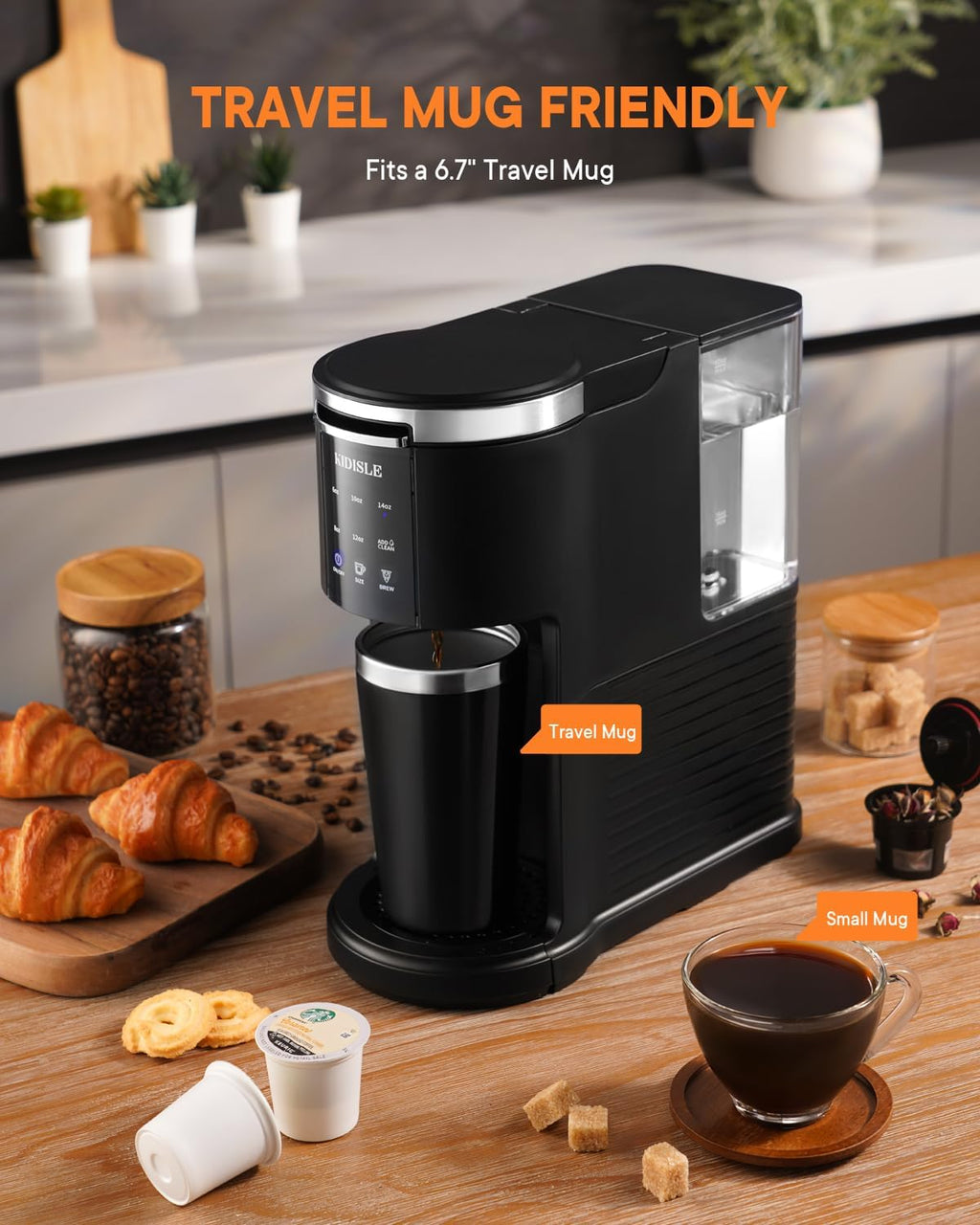 Black 3 in 1 Pod Coffee Maker with 40oz Removable Water Reservoir Z390214