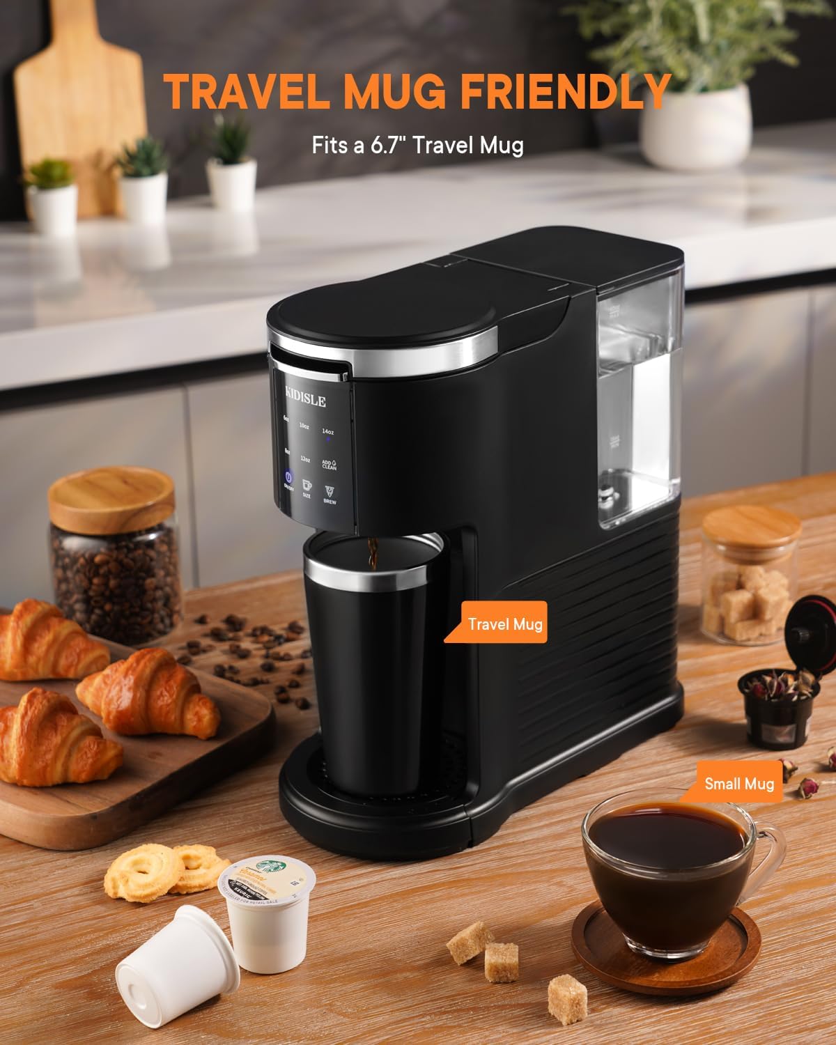 Black 3 in 1 Pod Coffee Maker with 40oz Removable Water Reservoir Z390214