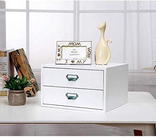 2 Layer Wood Desktop File Organizer with Drawers K624