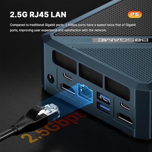 Mini PC Ryzen 5 3550H 16GB RAM 512GB NVMe SSD Triple Display USB-C Dual HDMI Gigabit Ethernet J110