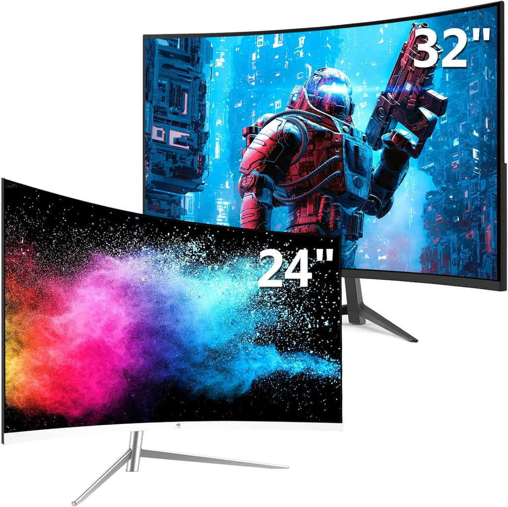 24-inch and 32-inch 2 Pack Curved Gaming Monitor Bundle F571312