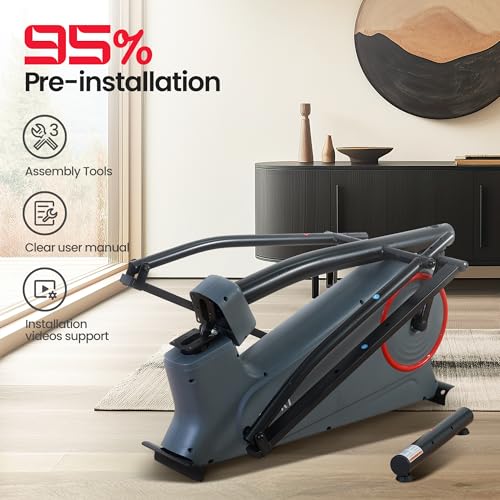 Elliptical Machine with 8 Levels Adjustable Resistance LCD Monitor 13IN Stride 300 LBS Weight Capacity O165