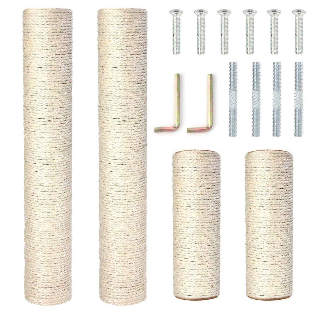 4 Pack Natural Sisal Rope Cat Scratching Post Replacement 15.7" 7.9 W110752