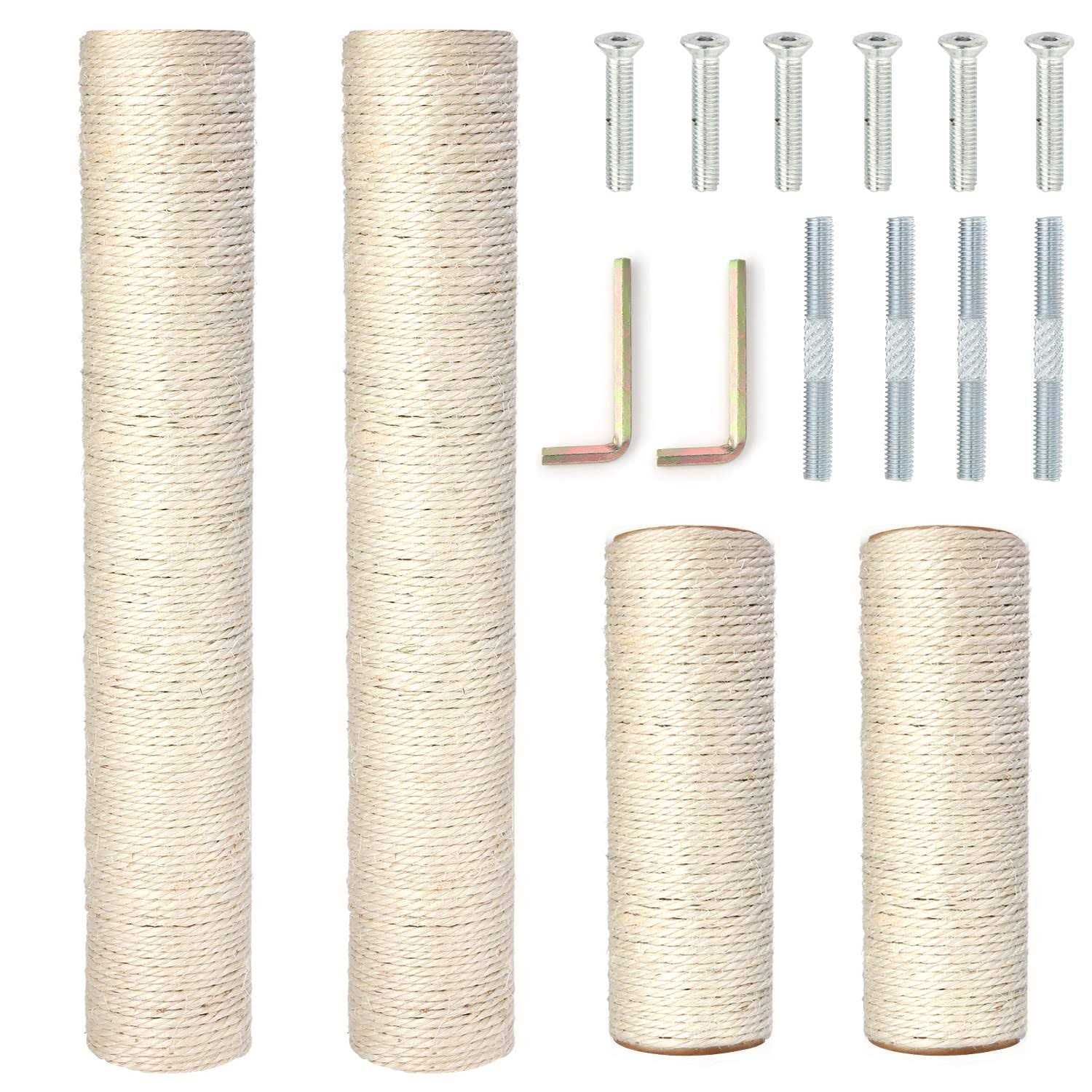 4 Pack Natural Sisal Rope Cat Scratching Post Replacement 15.7" 7.9 W110752