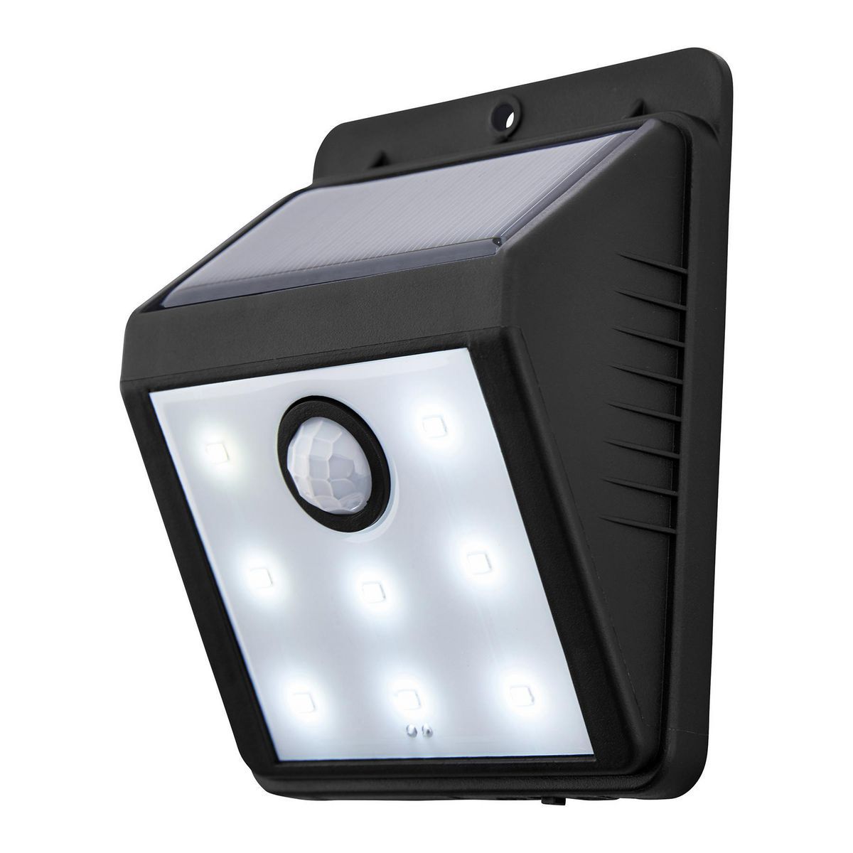 Black 115 Lumen Wall-Mount Solar Security Light C913922