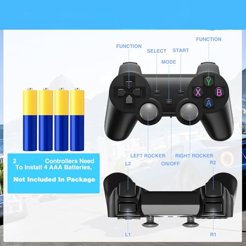 4K HD Game Stick with 128+256G TF Cards and Dual Controllers A1037