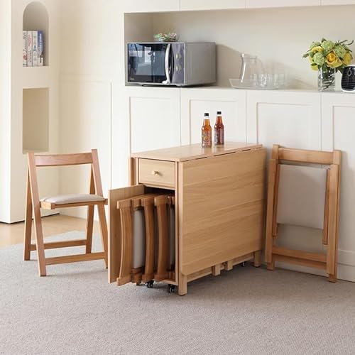 Solid Wood Dining Table Set with 4 Chairs B420686