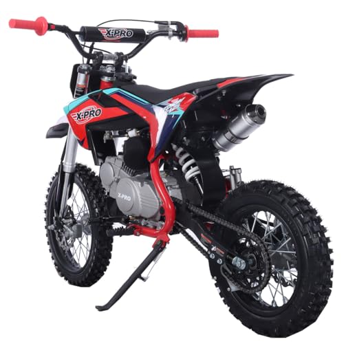 125cc Kids Dirt Bike with 4-Speed Semi-Automatic Transmission, 14"/12" Tires J95274